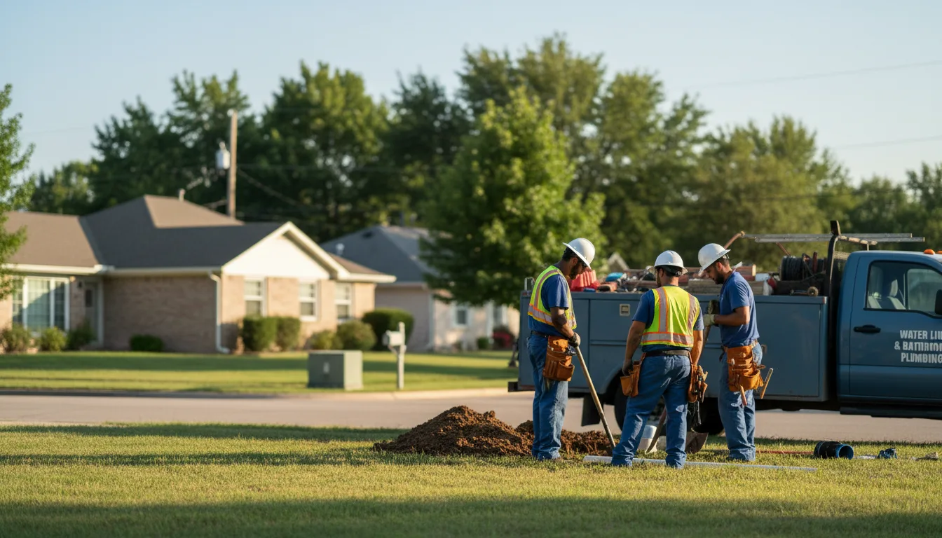Residential water line and bathroom plumbing service in Lonedell, MO